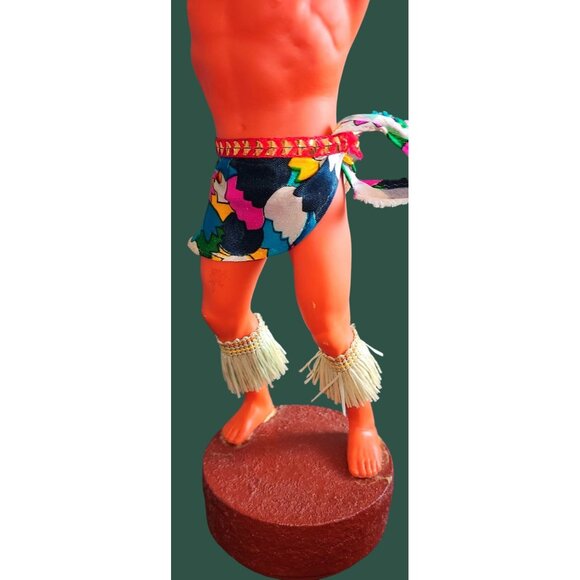 Vintage Hawaiian Tiki Dancers Dolls - Handcrafted Intricate Details Music Box & - Picture 5 of 16